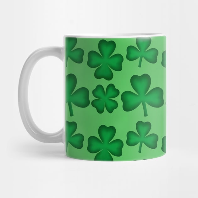 Green Clovers pattern by Purrfect